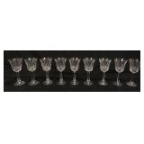 1088	WATERFORD CRYSTAL STEMWARE GROUP OF 9-7 3/4 IN