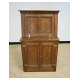 1097	OAK FALL FRONT DESK, APPROXIMATELY 32 IN X 16 IN X 55 IN HIGH