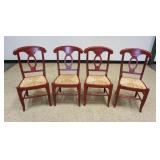 1115	SET OF 4 POTTERY BARN FRENCH COUNTRY RUSH SEAT CHAIRS