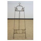 1121	ORNATE VICTORIAN STYLE BRASS & IRON EASLE, APPROXIMATELY 64 IN HIGH
