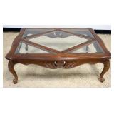1141	ETHAN ALLEN LEGACY COLLECTION FRENCH LOUIS XV STYLE COCKTAIL TABLE, APPROXIMATELY 49 IN X 37 IN