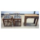 1143	LOT OF RATTAN AND WICKER FURNITURE, LOSS TO DESK DRAWER FRONT