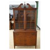 1146	WALNUT CHINA CABINET, APPROXIMATELY 38 IN X 17 IN X 76 IN HIGH