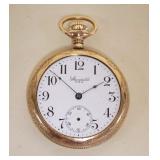 1156	STANDARD POCKET WATCH, 20 YEAR GOLD CASE, MISSING CRYSTAL & SECOND HAND, FOR PARTS OR RESTORATI
