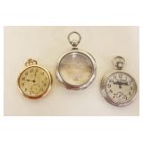 1167	POCKET WATCHES LOT W/NICKLE CASE