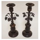 1171	ANTIQUE BRASS VICTORIAN CANDLESTICKS, APPROXIMATELY 11 IN HIGH