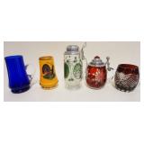 1216	LOT OF ASSORTED CONTEMPORARY CRYSTAL STEINS INCLUDING RUBY CUT TO CLEAR, LARGEST APPROXIMATELY 