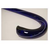 1011	VICTORIAN BLUE GLASS CANE/WALKING STICK W/WHITE & GREEN SWIRLS, APPROXIMATELY 36 IN