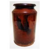 1020	ANTIQUE REDWARE CROCK PRESERVE JAR, APPROXIMATELY 10 IN H