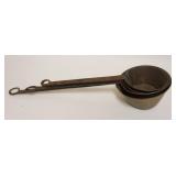 1031	BRASS LADLES, NEST OF 4 GRADUATED, LARGEST APPROXIMATELY 22 IN LONG