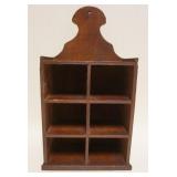 1035	PRIMITIVE WOOD HANGING BOX, 6 IN X 9 IN X 17 IN