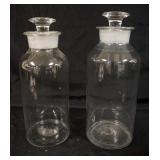 1049	ANTIQUE APOTHECARY JARS WITH PONTIL MARKS ON BASE, APPROXIMATELY 13 IN H