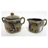 1083	BUFFALO POTTERY CREAMER AND SUGAR