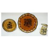 1086	RIDGEWAY OF ENGLAND POTTERY PLATTER *A CHRISTMAS VISITOR* APPROXIMATELY 13 IN, *AT CROSS ROADS*