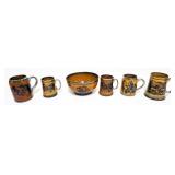 1087	RIDGWAY OF ENGLAND POTTERY MUGS AND BOWLS
