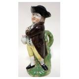 1118	ANTIQUE STAFFORDSHIRE TOBY PITCHER APPROXIMATELY 11  IN H, OLD REPAIR 