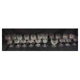 1139	LARGE GROUP OF ANTIQUE PATTERN GLASS GOBLETS, MOST ARE HONEYCOMB PATTERN, APPROXIMATELY 6 IN H