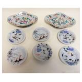 1155	GROUP OF ASSORTED ASIAN DISHES, LARGEST APPROXIMAELY 6 IN X 9 IN