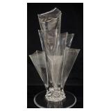 1170	STEUBEN 6 STEMMED EPERGNE APPROXIMATELY 16 IN H, GEOMETRIC SHAPE