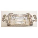 1172	ANTIQUE SILVER DOUBLE HANDLED TRAY, 5.4 TOZ