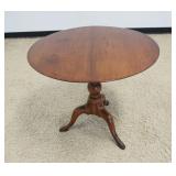 1177	ANTIQUE WALNUT BIRD CAGE TILT TOP TABLE, APPROXIMATELY 32 IN ROUND X 28 IN H