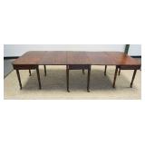 1183	ANTIQUE FEDERAL MAHOGANY 3 PART TABLE, OPEN APPROXIMATELY 112 IN X 45 IN X 29 IN H, D - ENDS AP