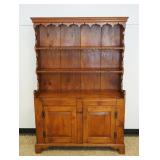 1198	COUNTRY PINE HUTCH 2 DRAWERS OVER 2 DOORS, DOVETAILED DRAWERS, PIN CONSTRUCTION ON PANELED DOOR