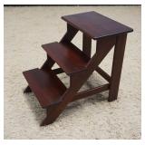 1205	MAHOGANY BED STEPS, LEVENGER WELL READ - LIFE, APPROXIMATELY  24 IIN X 16 IN X 21 IN H