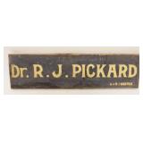 1256	ANTIQUE PAINTED COUNTRY DOCTORS SIGN W/GILT LETTERING, APPROXIMATELY 20 IN X 6 IN, DOUBLE SIDED