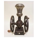 1263	LANDERS FRARY & CLARK DOUBLE WHEEL COFFEE GRINDER, MISSING LID, APPROXIMATELY 17 IN X 11 IN X 1