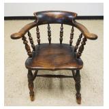1298	ANTIQUE ENGLISH PUB ARM CHAIR