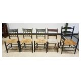 1300	GROUP OF ASSORTED PAINT DECORATED ANTIQUE CHAIRS