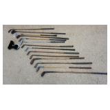 1307	LOT OF 14 GOLF CLUBS INCLUDING WOOD SHAFT