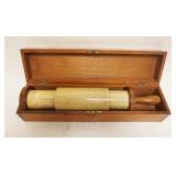 1113	ANTIQUE CALUCLATOR, SLIDE RULE CYLINDER *FULLERS SLIDE RULE* K & S IN FITTED BOX W/LOCK & KEYS,