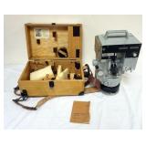 1130	THEODOLIT ZEISS, APPROXIMATELY 15 IN X 10 IN X 8 IN