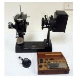 1131	METALOGRAPHIC MICROSCOPE BY BAUSCH-LOMB, APPROXIMATELY 21 IN X 8 IN X 18 IN