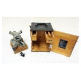 1135	DIRECTION THEODOLITE FENNEL MAGNETIC DEFLECTION, APPROXIMATELY 9 IN X 8 IN X 12 IN