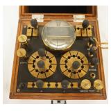 1195	ANTIQUE POTENTIOMETER BRIDGE BOX, APPROXIMATELY 8 IN X 8 IN X 6 IN