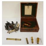 1205	MARINE SEXTANT KELVIN & WHITE CA 1916 IN HAND DOVETAILED FITTED CASE, APPROXIMATELY 11 IN X 10 