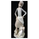 1006	LLADRO FIGURINE OF YOUNG GIRL W/GOOSE, MATTE FINISH, APPROXIMATELY 10 IN