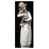 1007	LLADRO FIGURINE OF YOUNG GIRL W/LAMB, MATTE FINISH, APPROXIMATELY 9 IN