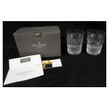 1021	WATERFORD CRYSTAL MILLENIUM COLLECTION *PROSPERITY* OLD FASHIONS PAIR IN BOX