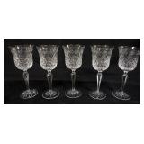 1050	WEDGWOOD CRYSTAL 5 PIECES OF 9 IN H FOOTED STEMWARE