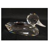 1068	SWAROVSKI CRYSTAL FIGURINE, DUCK, APPROXIMATELY 4 IN X 2 IN H