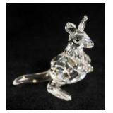 1076	SWAROVSKI CRYSTAL FIGURINE, KANGAROO, APPROXIMATELY 2 1/2 IN H