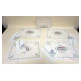1104	LENOX COLLECTIONS CLOTH PLACEMATS AND NAPKINS, SET FOR 4 WITH PLANNING MATT & MARKER