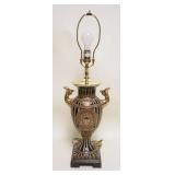 1118	PORCELAIN URN SHAPED TABLE LAMP, APPROXIMATELY 29 IN