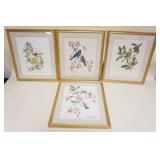 1141	GROUP OF 4 FRAMED BIRD PRINTS SIGNED ANNE WORSHAM RICHARDSON, EACH APPROXIMATELY 15 IN X 17 IN 