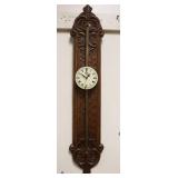 1158	CONTEMPOARARY ANNO SAW CLOCK, APPROXIMATELY 6 IN X 28 IN HIGH