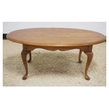 1168	PENNSYLVANIA HOUSE SOLID OAK OVAL COFFEE TABLE, APPROXIMATELY 42 IN X 27 IN X 17 IN HIGH